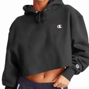 Champion Women’s Reverse Weave Cropped Cut Off Hoodie Size Medium